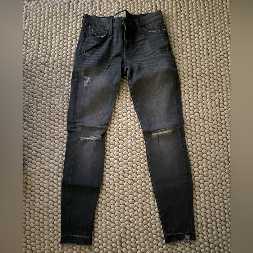 Current/Elliott Women's Distressed Gray Skinny Jeans size 26